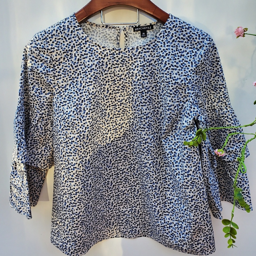 J.Crew Mercantile Crew Neck Floral Top - 10